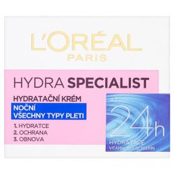 L'Oréal Paris Hydra Specialist 24H Noční krém pro všechny typy pleti 50 ml