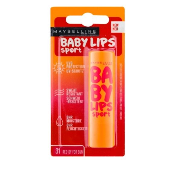 Maybelline Baby lips sport - červený