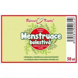 Bylinné kapky Menstruace - bolestivá 50 ml - etiketa