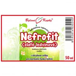 Bylinné kapky Nefrofit (zlaté ledvinové) 50 ml - etiketa