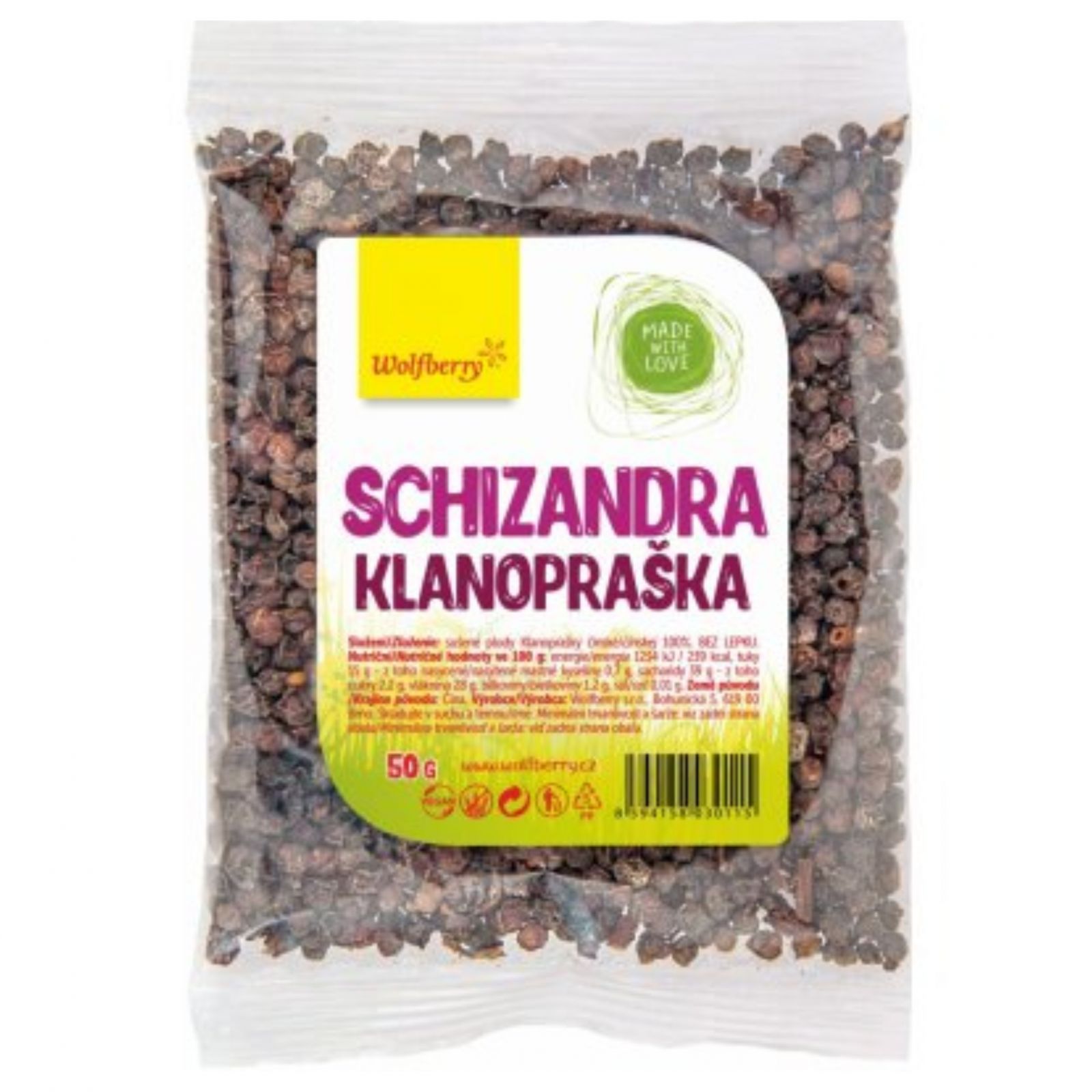 Wolfberry Schizandra plod Klanopraška 50 g