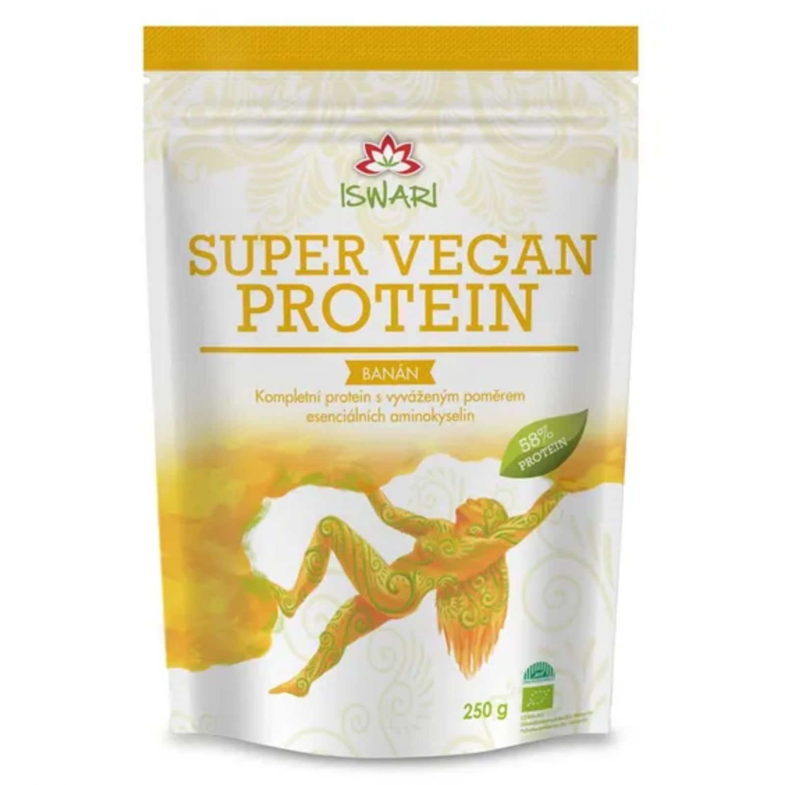 Iswari BIO Super Vegan Protein 58% banán 250 g