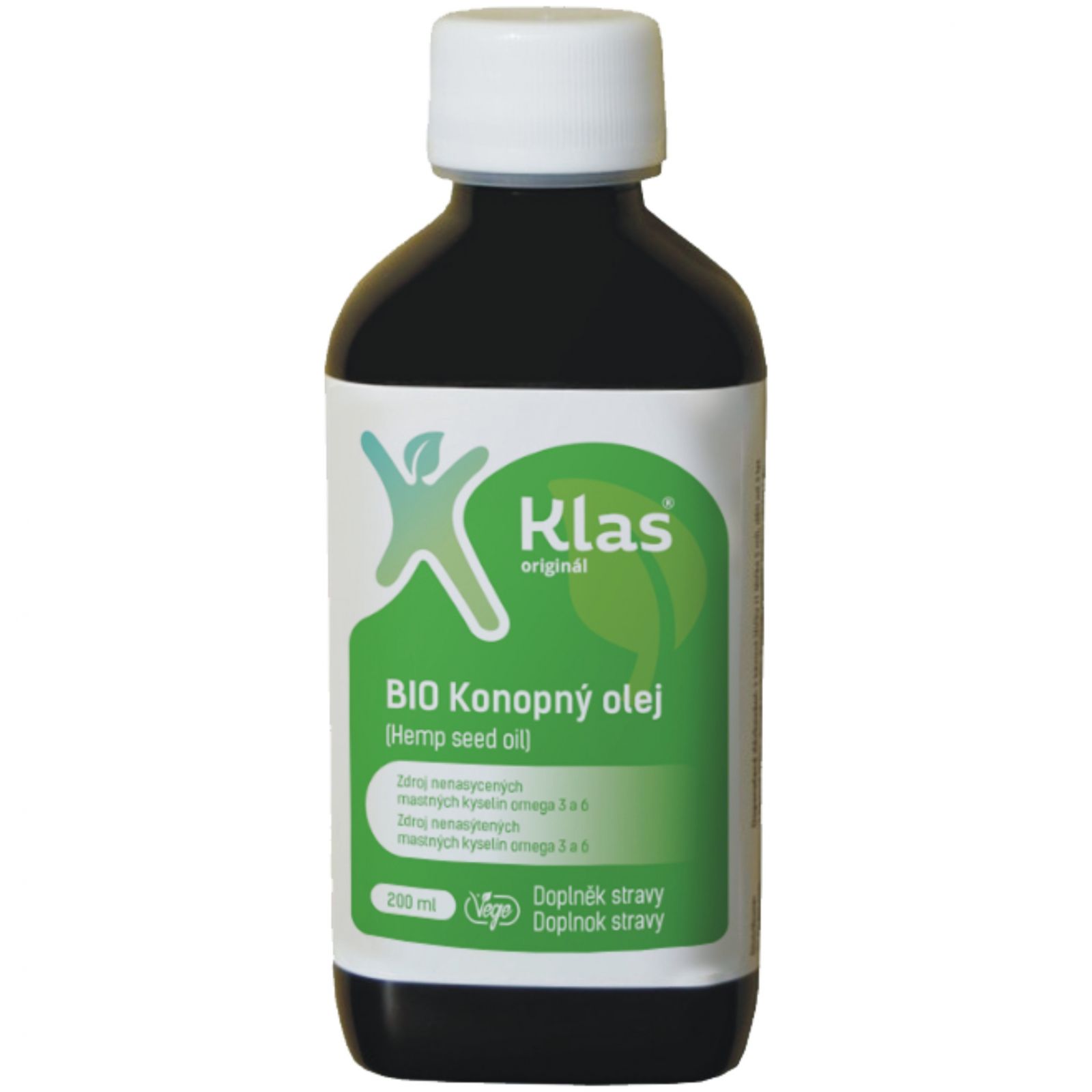 Klas Konopný olej BIO 200 ml