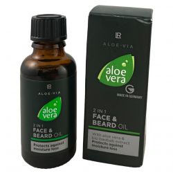 LR Aloe Vera 2v1 Olej na obličej a vousy 30 ml - lahvička a krabička