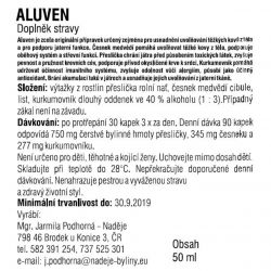 Naděje Aluven SV13 - tinktura z bylin - etiketa