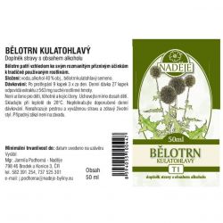 Naděje Bělotrn kulatohlavý T1 - tinktura z bylin 50 ml - etiekta