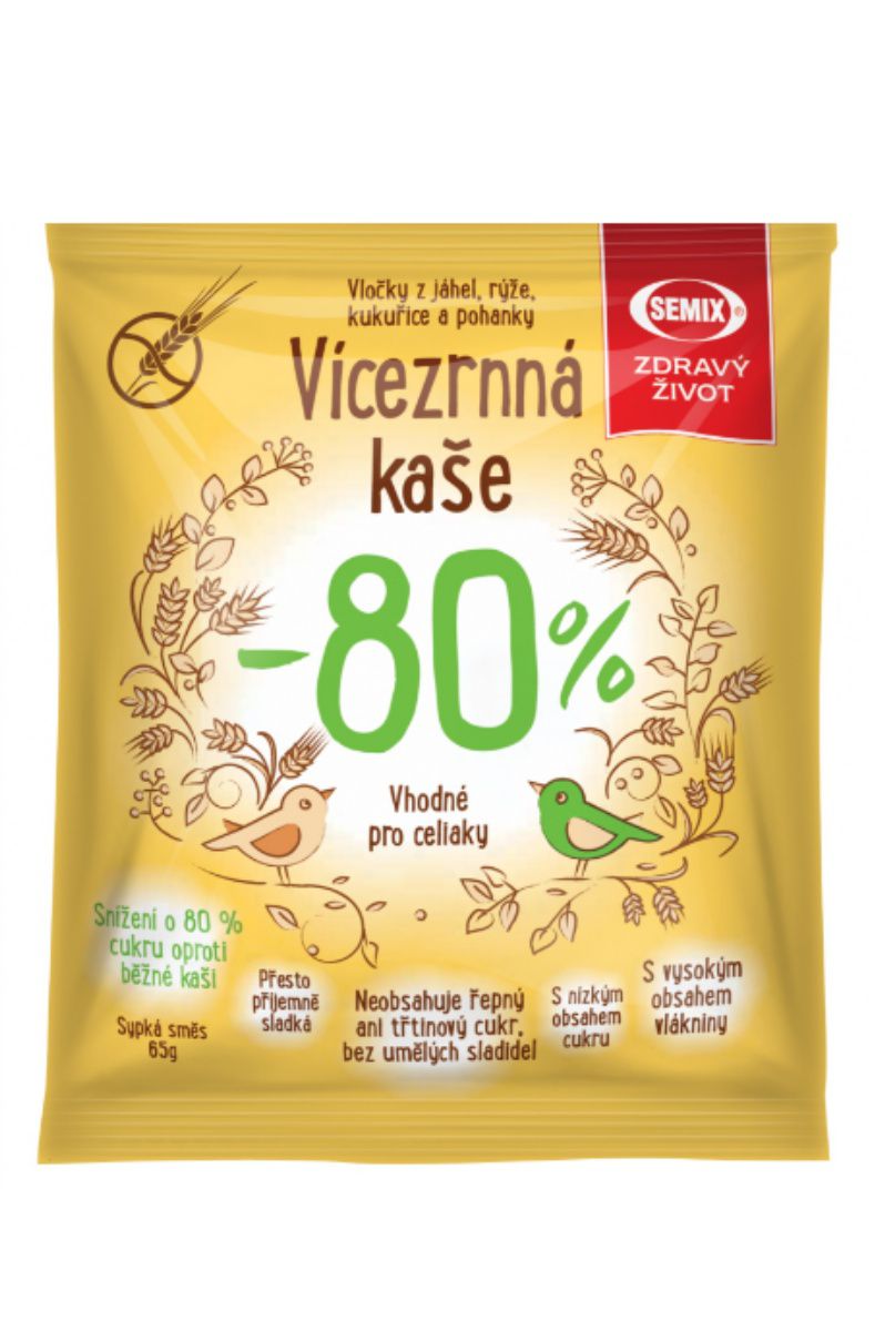 Semix Vícezrnná kaše - 80 cukru 65 g