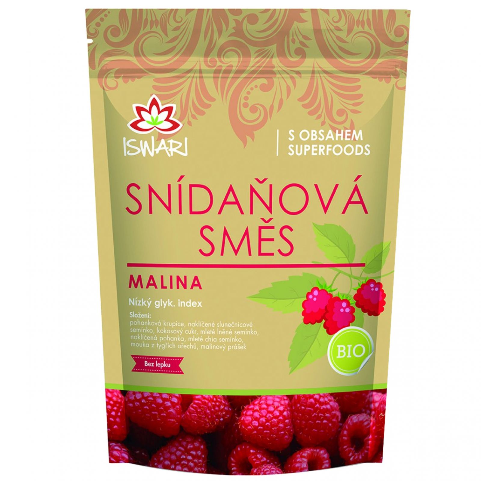 Iswari Snídaňová směs BIO malina 300 g