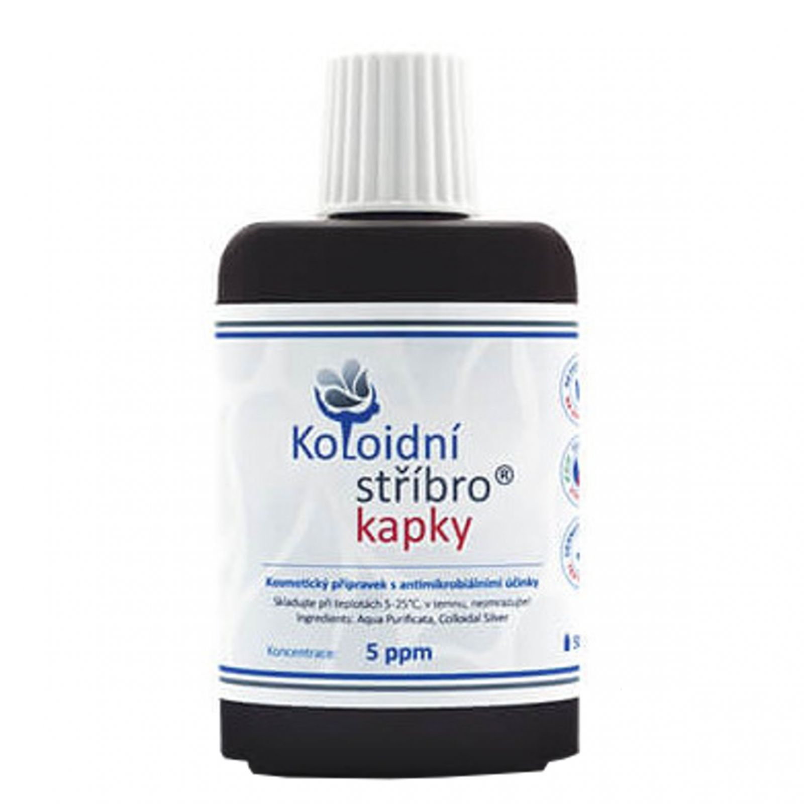 Koloidní stříbro 5 ppm 50 ml ─ kapky