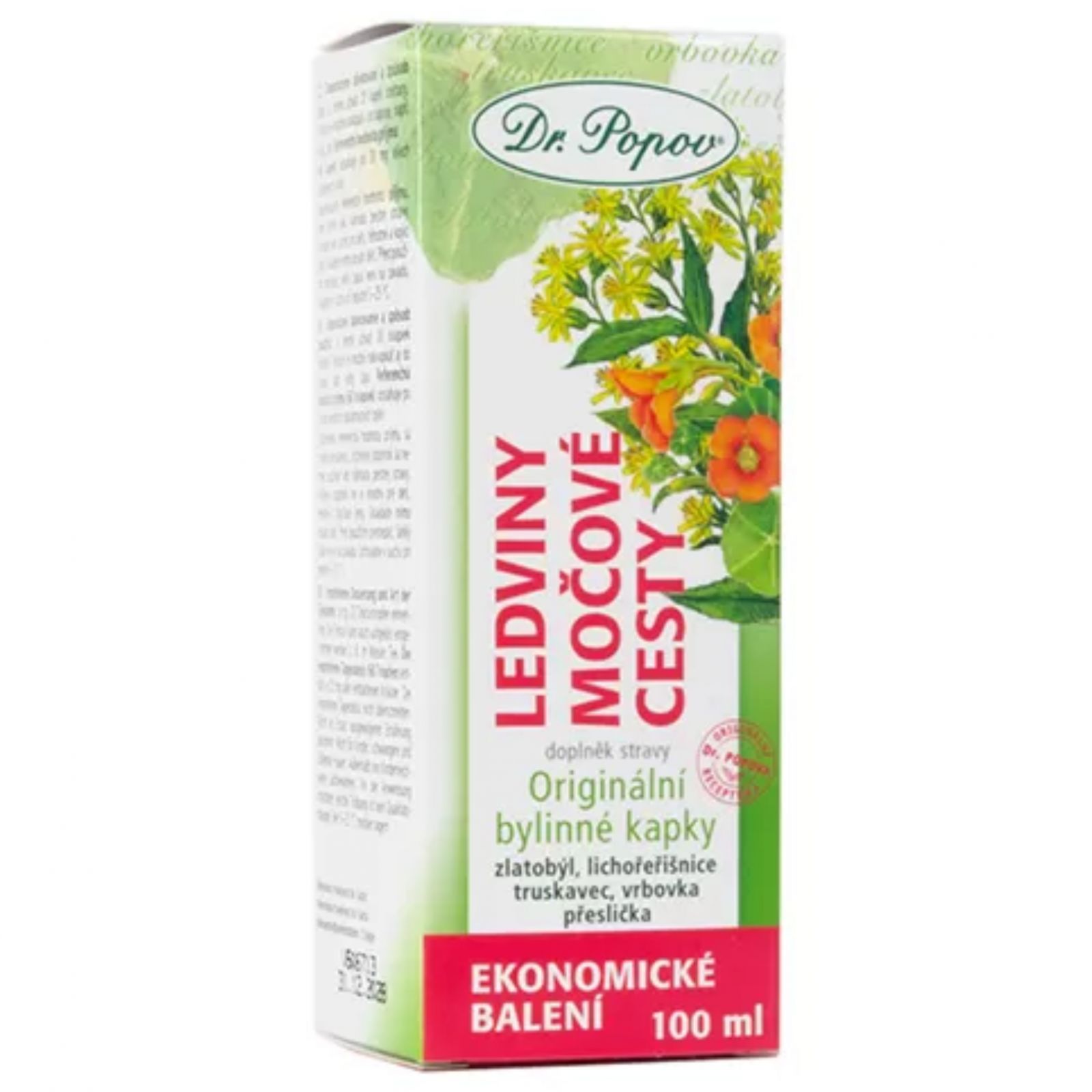 Dr. Popov Ledviny – močové cesty 100 ml