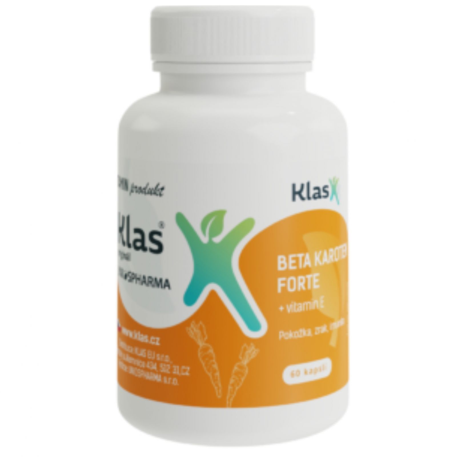 Klas Beta karoten Forte + vitamín E natural 60 kapslí