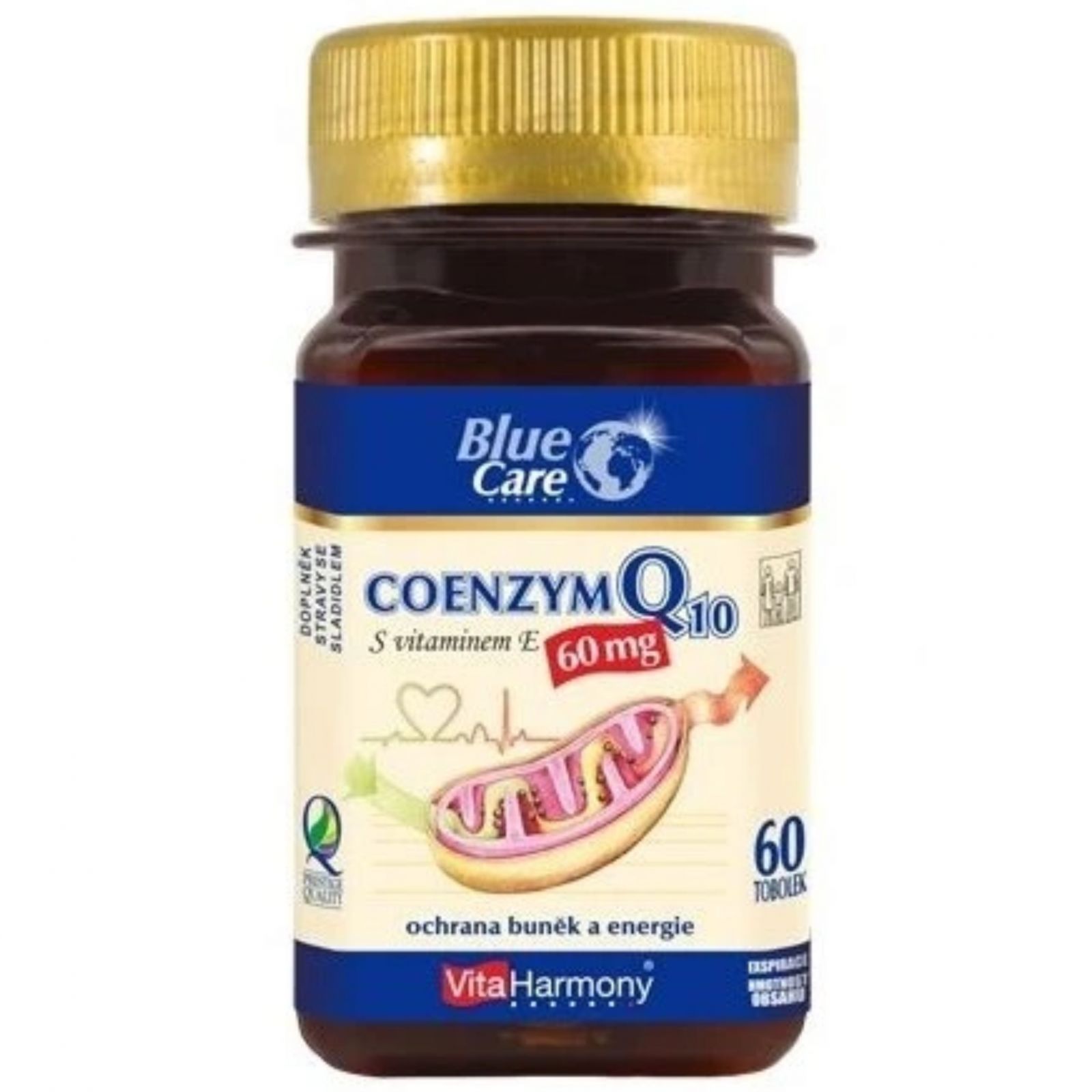  VitaHarmony Coenzym Q10 60 mg + vitamín E 60 tobolek